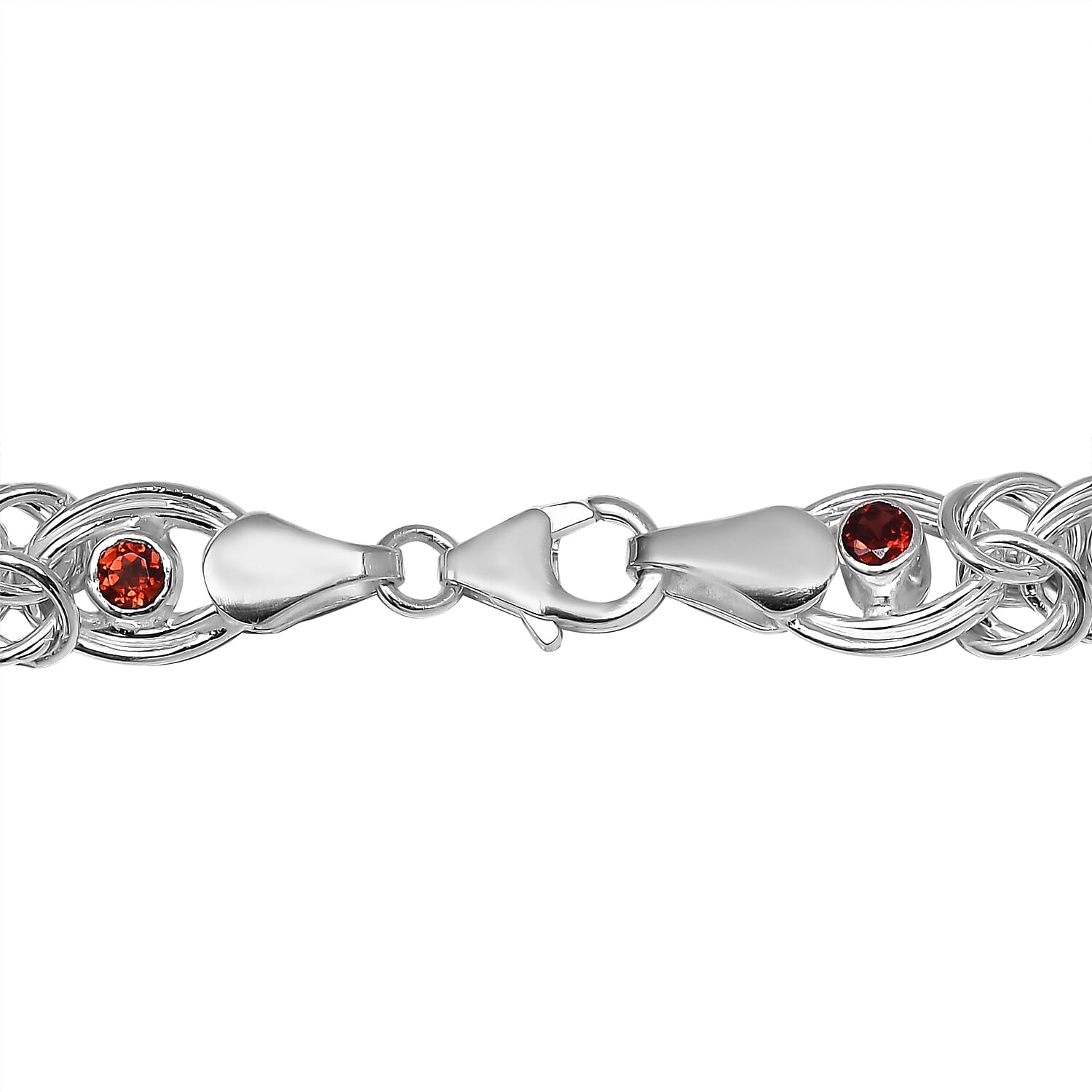 Multi Gemstone 5.50 ctw Necklace in Sterling Silver 20 Inches 