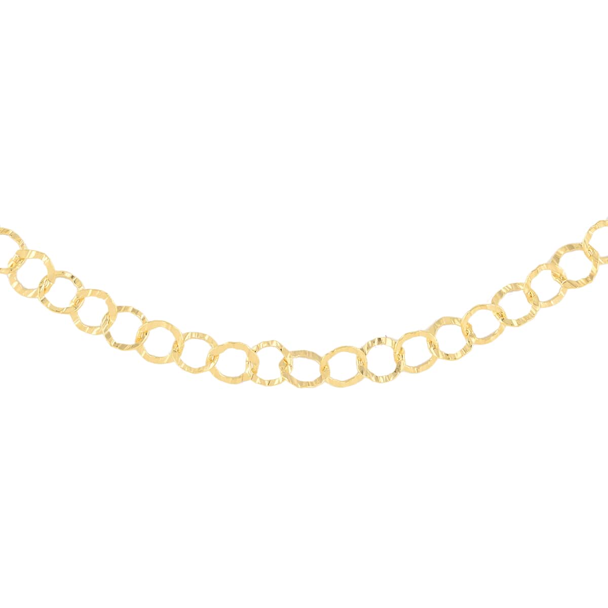 Italian 14K Yellow Gold Over Sterling Silver 5.5mm Rolo Necklace 24 Inches 6.4 Grams image number 0