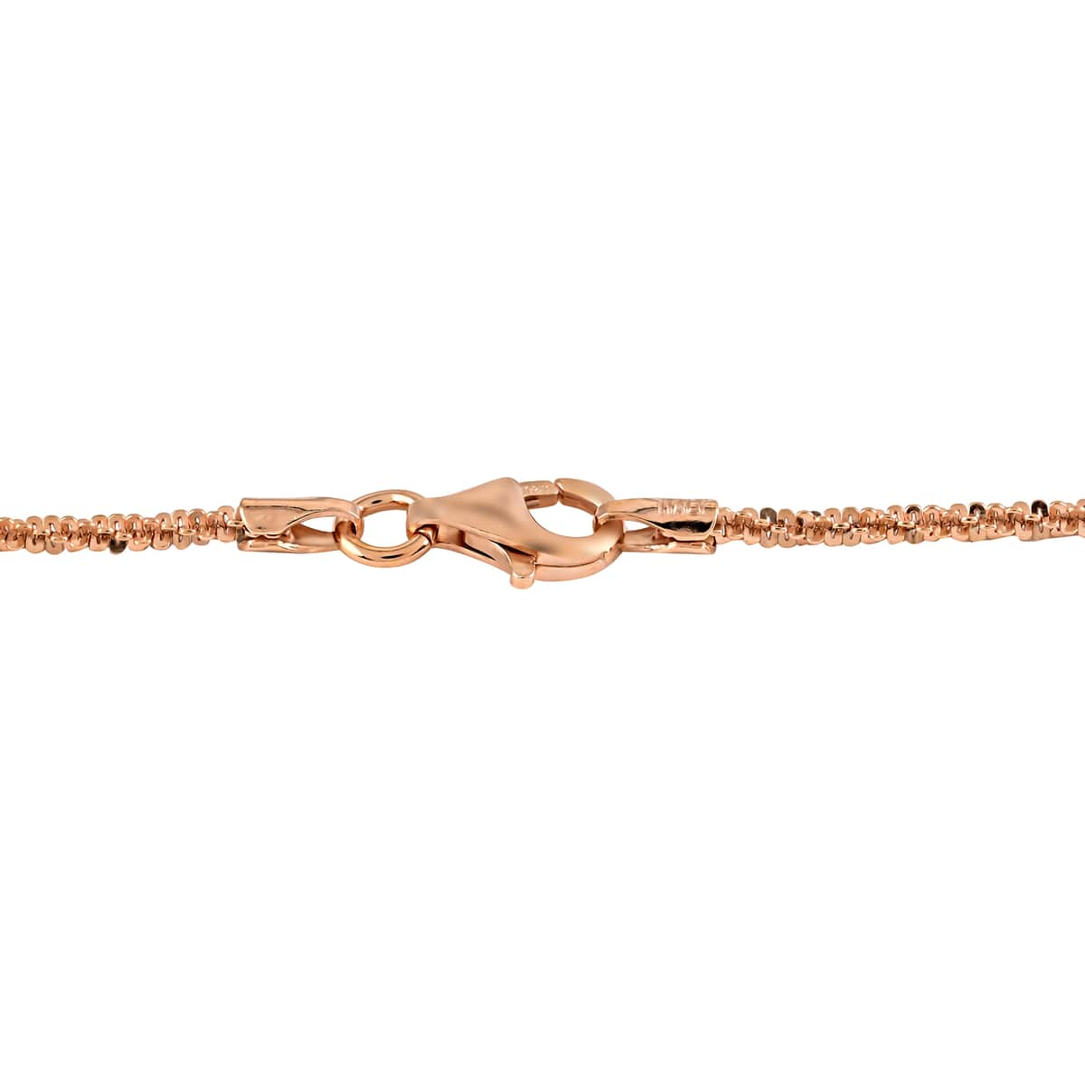 Italian 14K Rose Gold Over Sterling Silver 1.7mm Roc Necklace 30 Inches 5.3 Grams image number 2