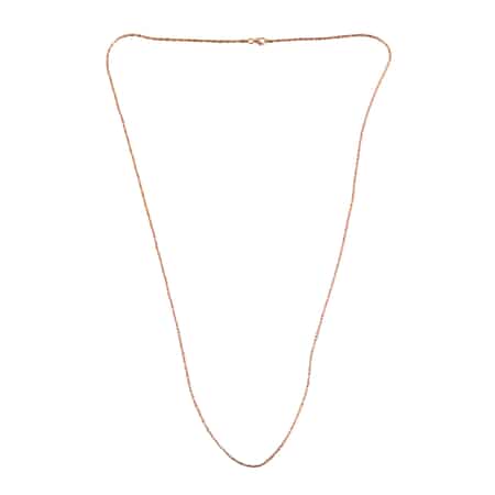 Italian 14K Rose Gold Over Sterling Silver 1.7mm Roc Necklace 30 Inches 5.3 Grams image number 3