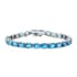 London Blue Topaz Tennis Bracelet in Platinum Over Sterling Silver (7.25 In) 9 Grams 23.40 ctw image number 0