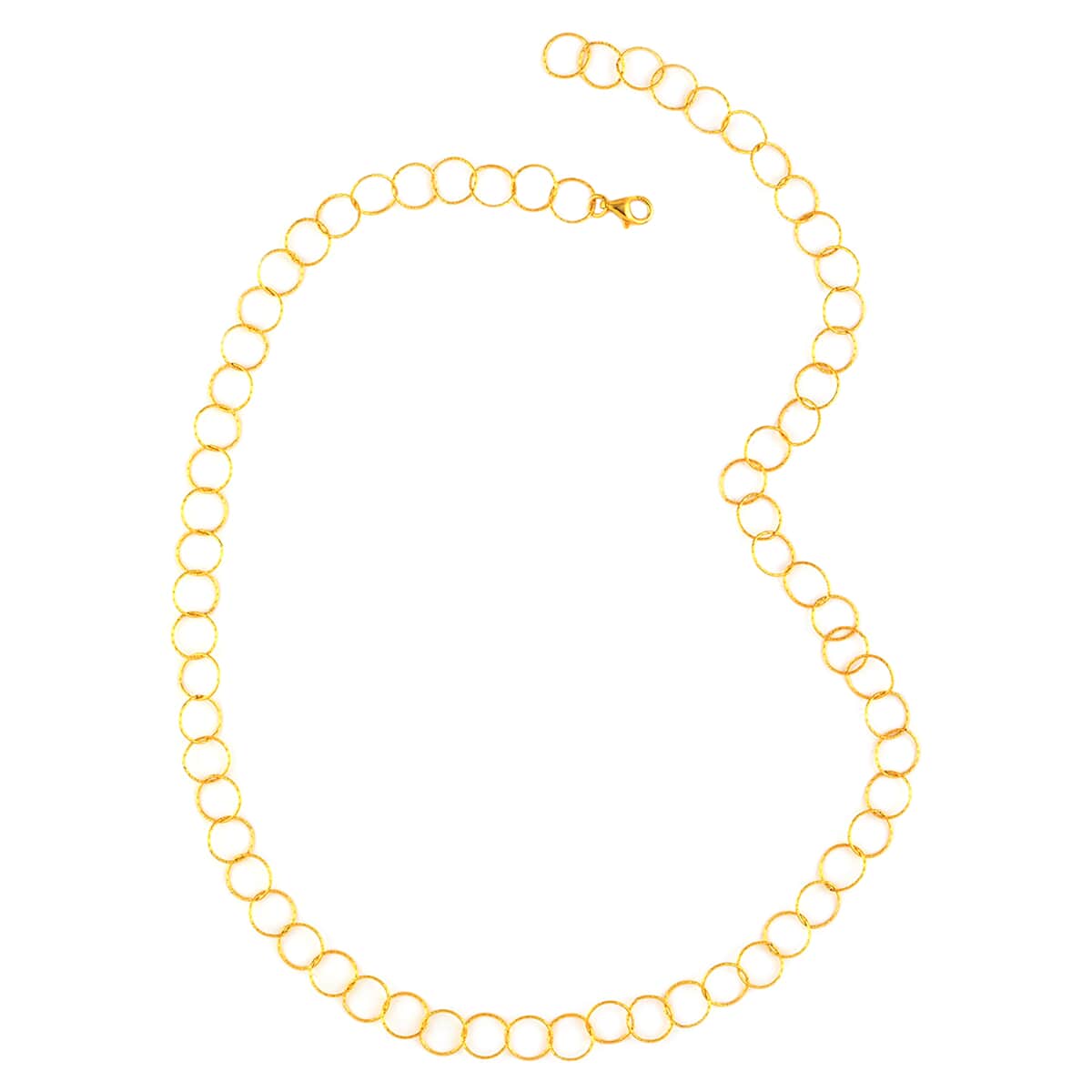 14K Yellow Gold Over Sterling Silver 9.7mm Oversized Rolo Necklace 24 Inches 6.30 Grams image number 0
