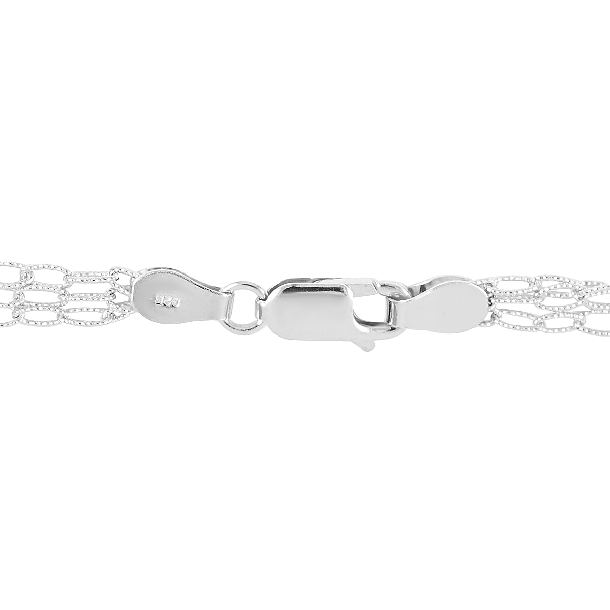 Sterling Silver 2.2mm Layered Necklace 20 Inches 8.9 Grams