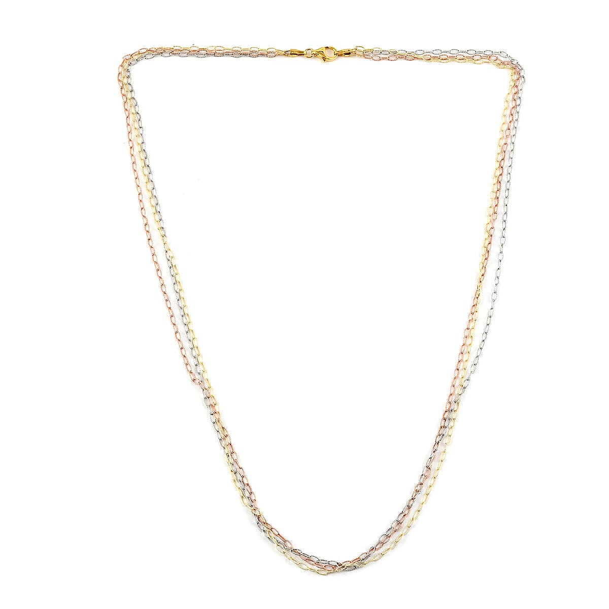 14K YRG Over and Sterling Silver 2.2mm Necklace 24 Inches 8.9 Grams image number 2