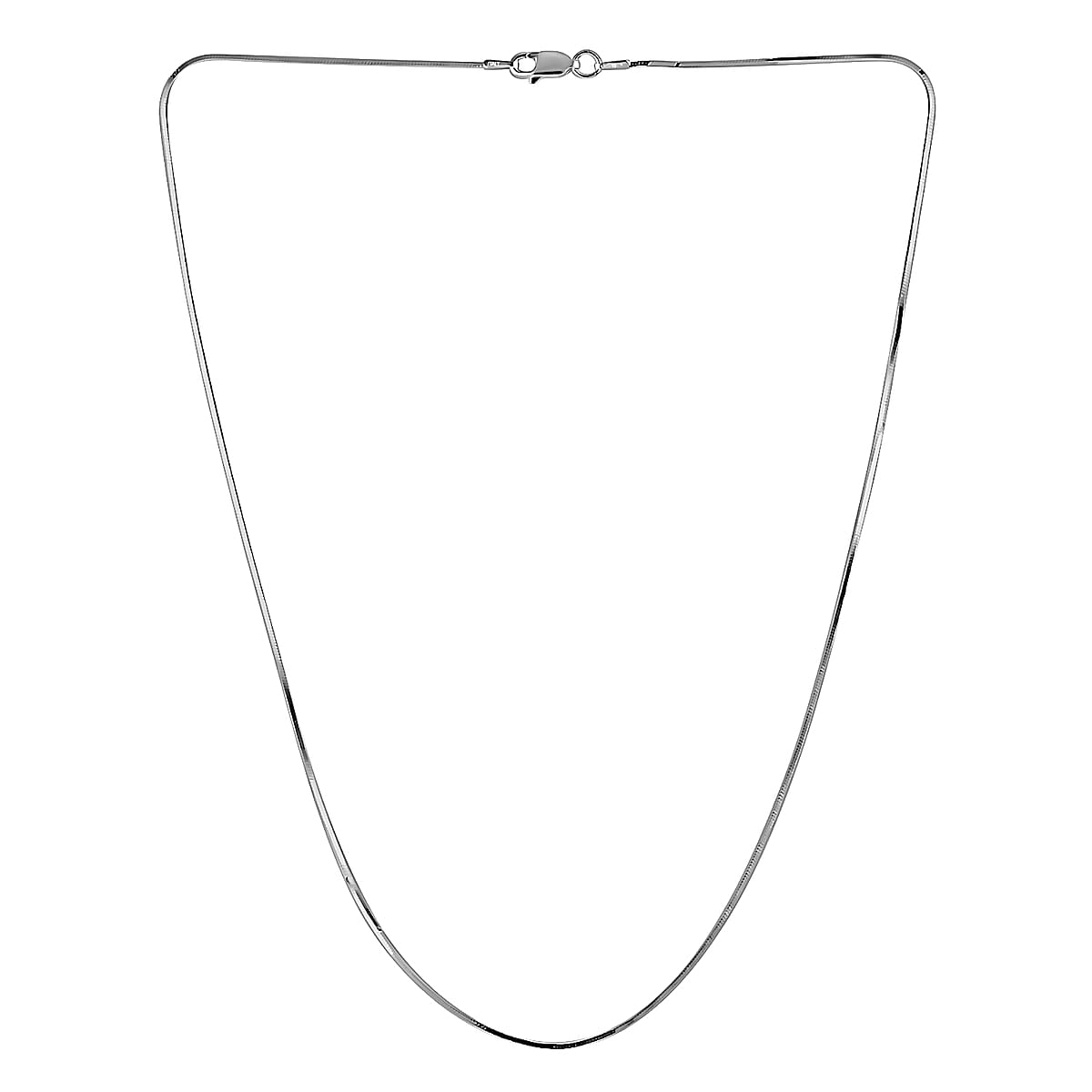 Italian Sterling Silver 0.87mm Snake Chain 18 Inches 3.80 Grams image number 3