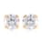 10K Yellow Gold Simulated Diamond Solitaire Stud Earrings 0.15 ctw