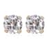 10K White Gold Simulated Diamond Solitaire Stud Earrings 0.15 ctw image number 0
