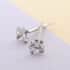 10K White Gold Simulated Diamond Solitaire Stud Earrings 0.15 ctw image number 1