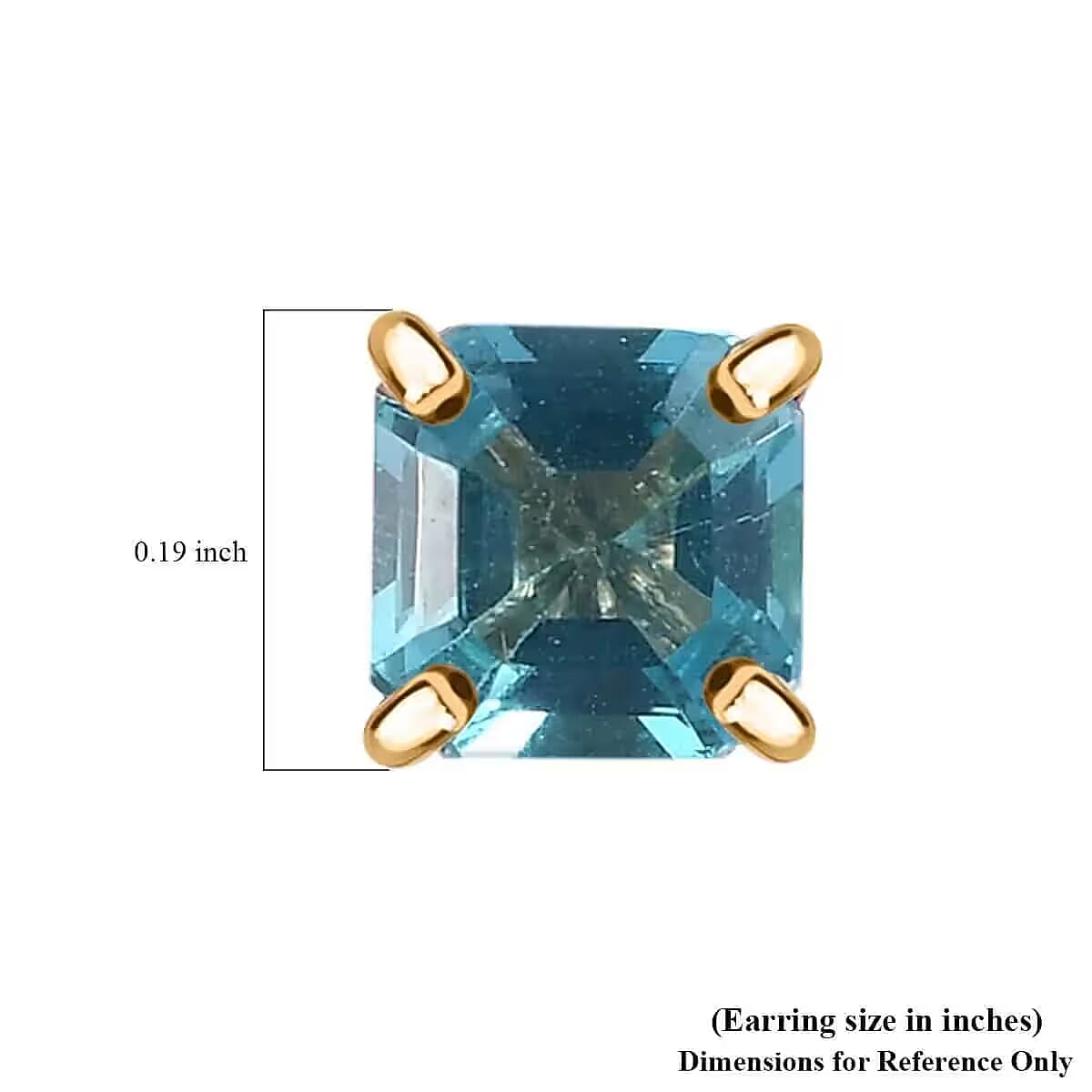 Premium Betroka Blue Apatite 1.30 ctw Solitaire Stud Earrings in 10K Yellow Gold