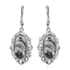 Austrian Pinolith Solitaire Lever Back Earrings in Platinum Over Copper with Magnet and Stainless Steel 6.65 ctw image number 0