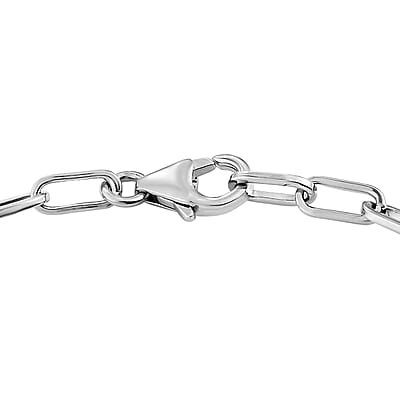 Tanzanite Paper Clip Chain Bracelet in Platinum Over Sterling Silver (7.25 In) 3.15 ctw