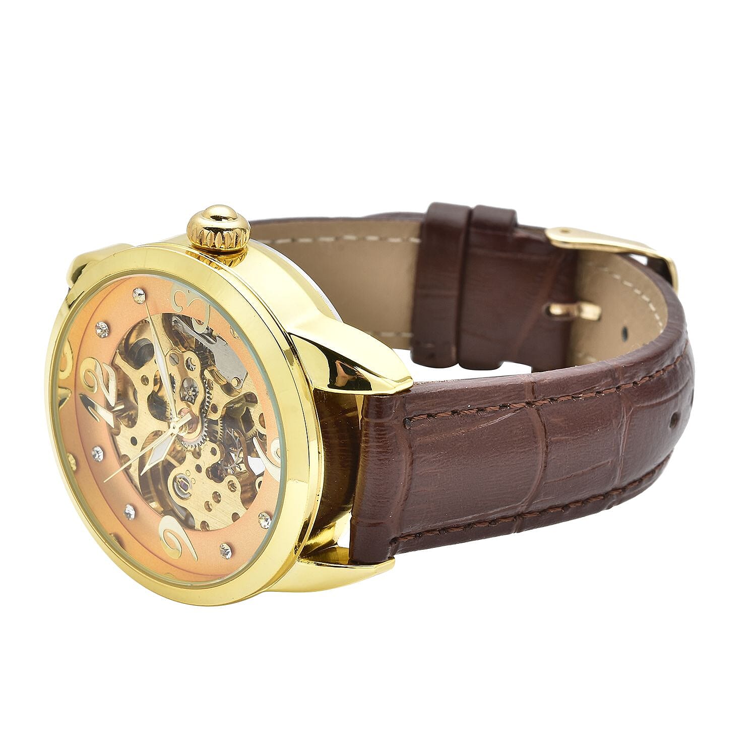 Buy Genoa Mechanical Movement Simulated Diamond Watch with