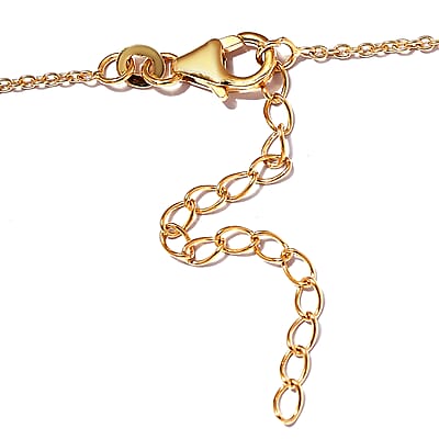 GP Italian Garden Collection Peridot and Multi Gemstone Flower Necklace 18 Inches in Vermeil Yellow Gold Over Sterling Silver 7.35 ctw