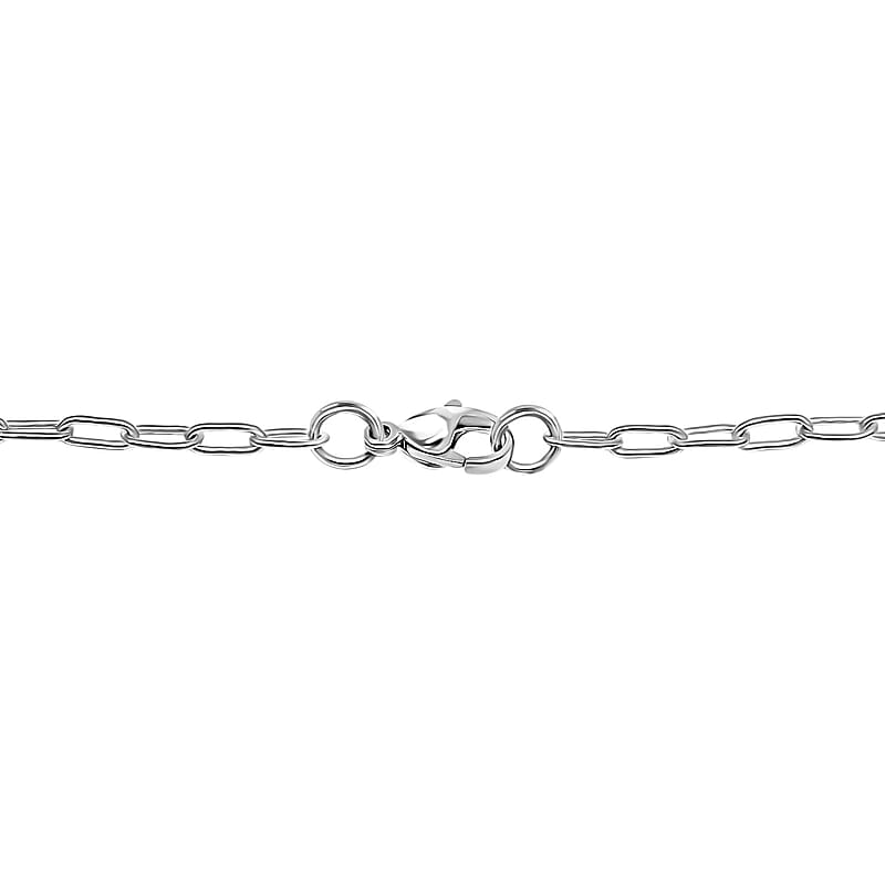 Karis Tiger's Eye Necklace 18 Inches in Platinum Bond and Stainless Steel 6.65 ctw