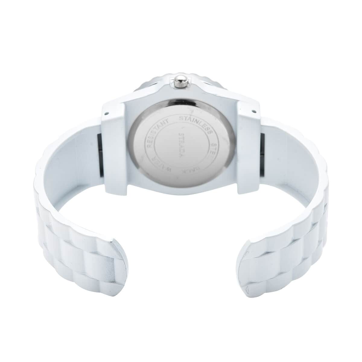 Strada Austrian Crystal Japanese Movement Watch in White (up to 6.50 Inch) (30.50 mm) image number 5