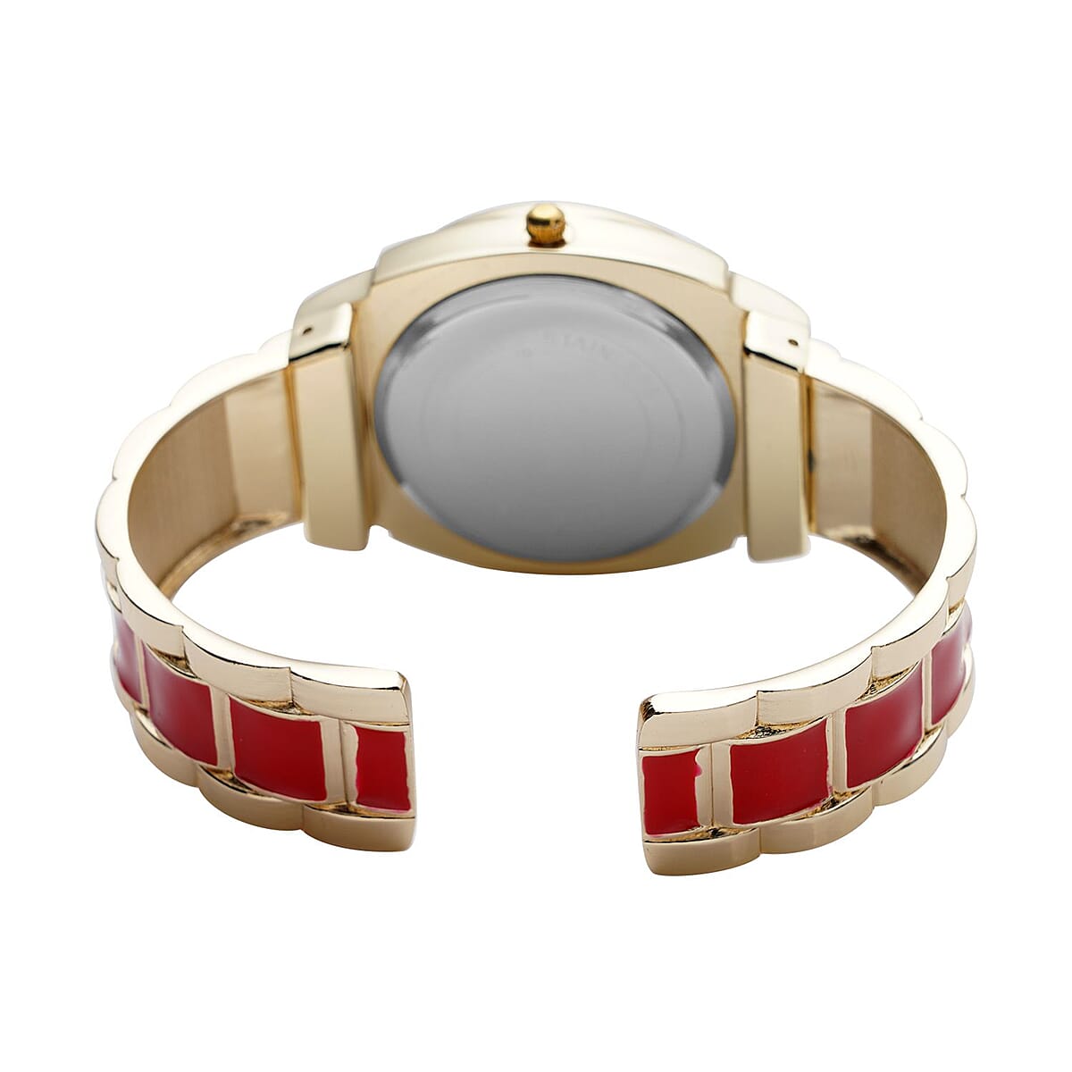 Strada Japanese Movement Watch with Red Enameled Stainless Steel Strap (35.80 mm) (6.50-7.50 Inches) image number 5