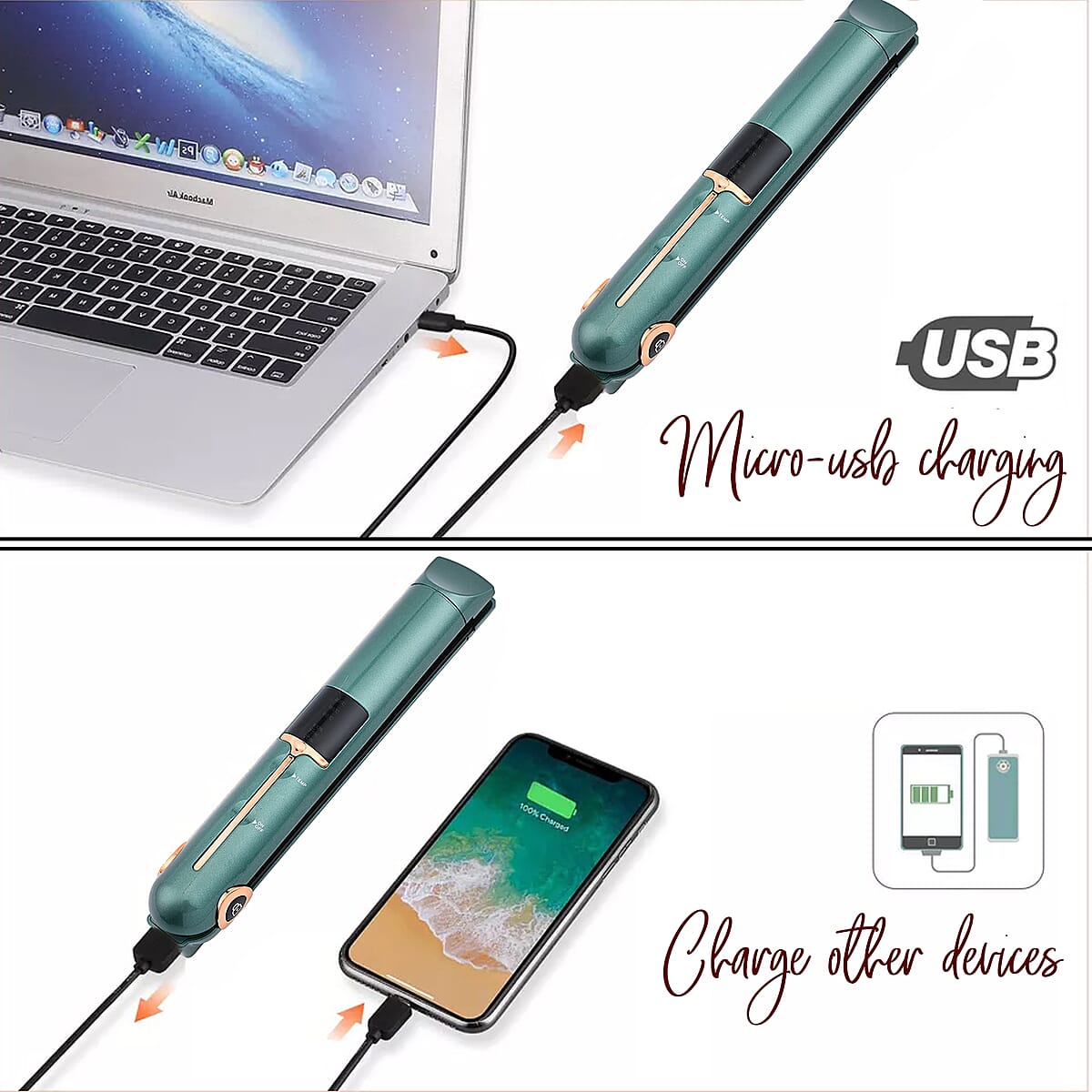 "1,Model:LC-621 2,Name:Wireless mini hair iron with rechargeable battery " image number 3