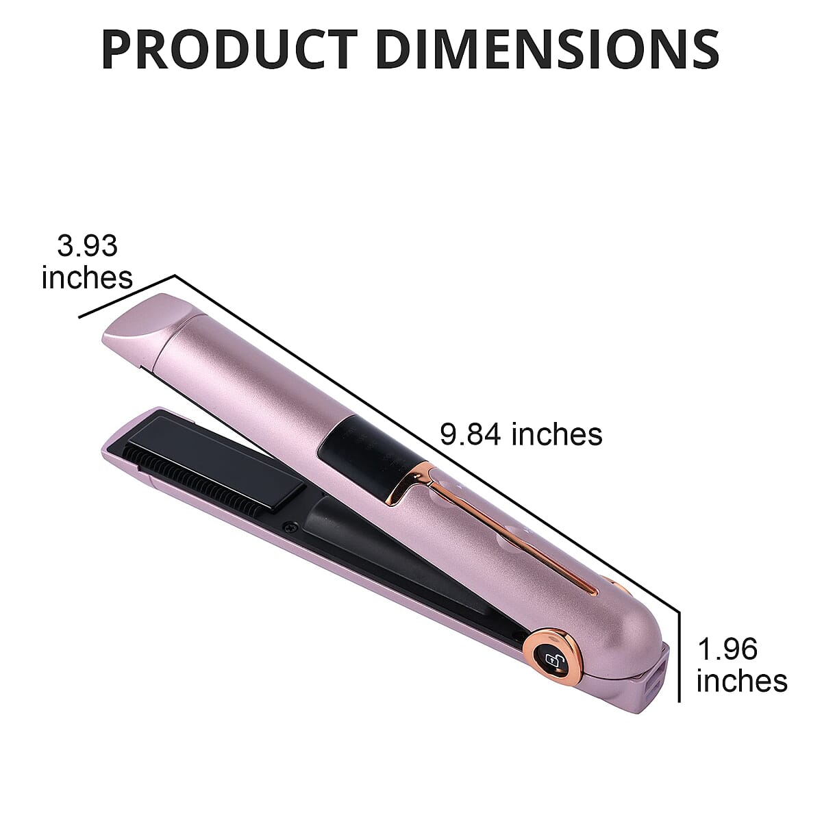 BEAUTECH Rose Wireless Mini Travel Flat Iron with Rechargeable Battery image number 4