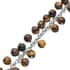 Yellow Tiger's Eye 5-7mm Beaded Anklet in Silvertone (7.5-10.5 In) 53.50 ctw image number 3