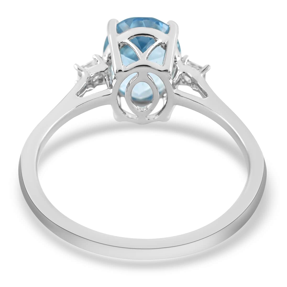 Certified & Appraised Iliana 18K White Gold AAA Santa Maria Aquamarine and G-H SI Diamond Ring (Size 10.0) 2.00 ctw image number 4