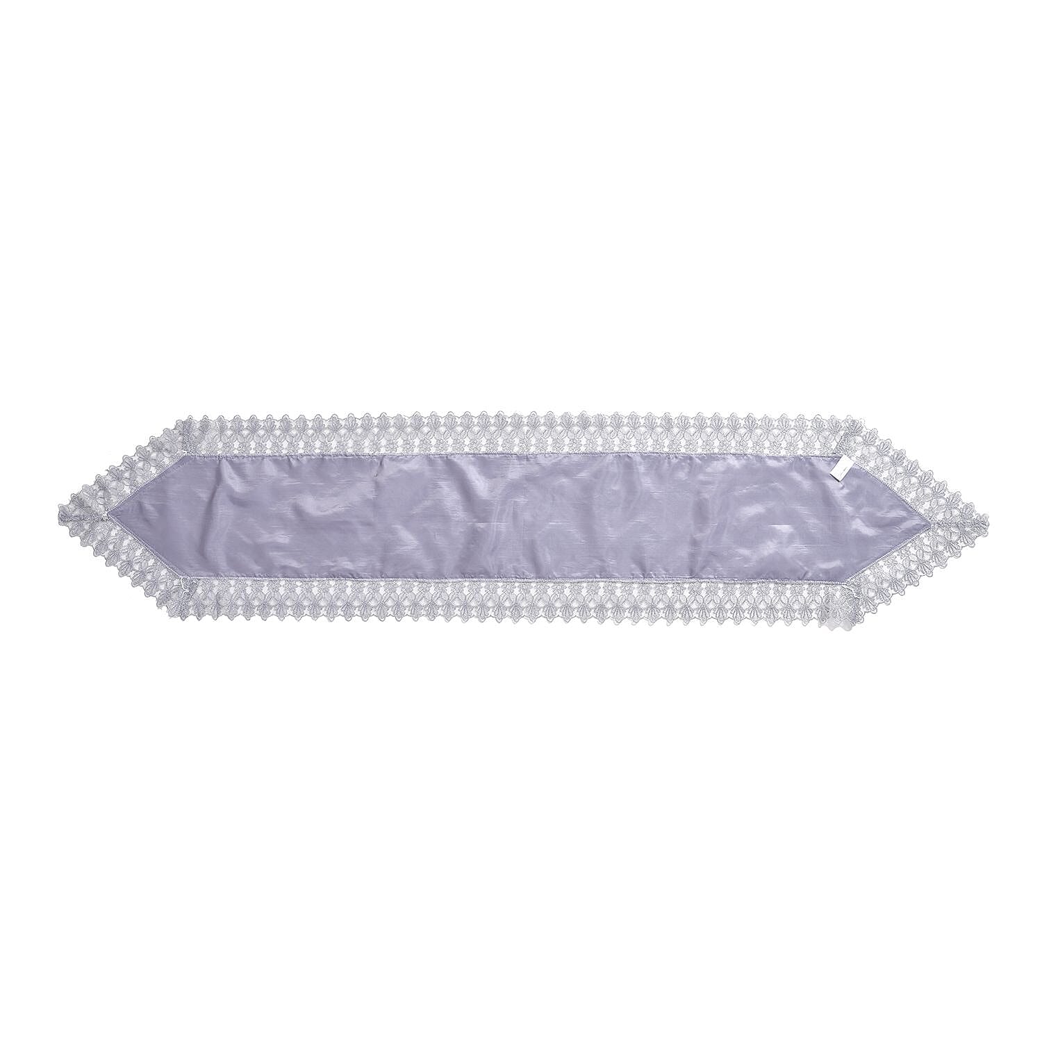 Homesmart Gray and Silver Paisley Pattern Polyester Lace Table Runner