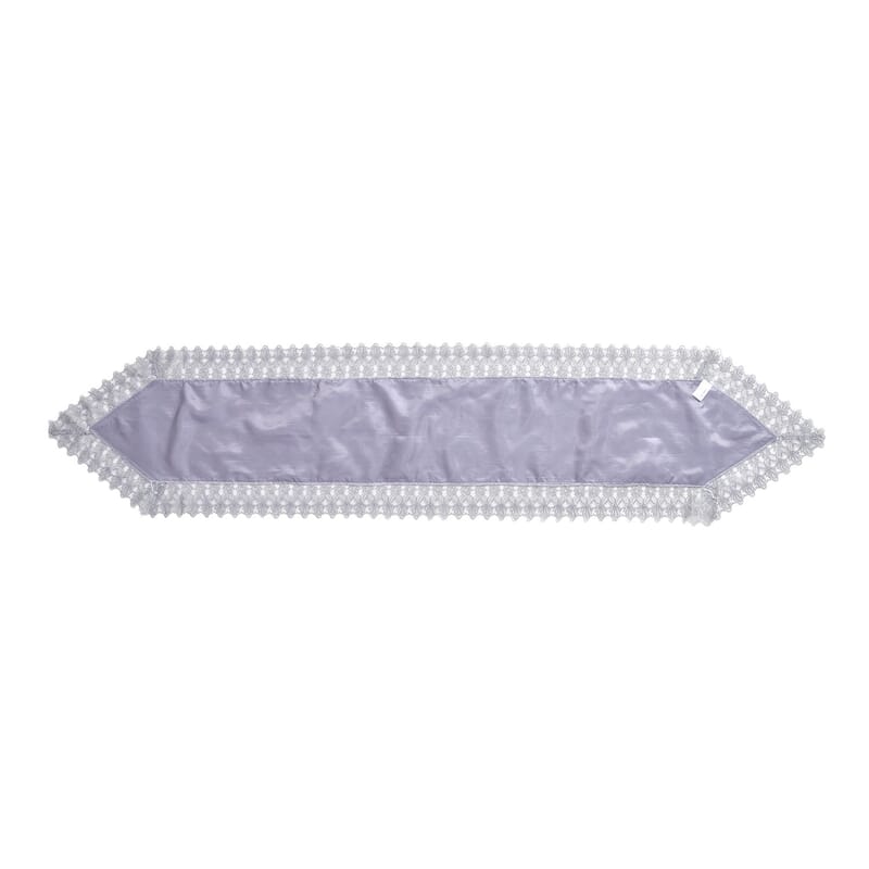 Homesmart Gray and Silver Paisley Pattern Polyester Lace Table Runner