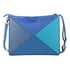 Blue Genuine Leather Collapsible Crossbody Bag image number 0