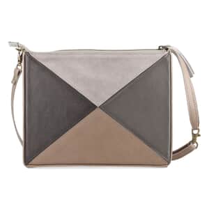 Shop LC Genuine Leather Snake Foil Pattern Crossbody Bag