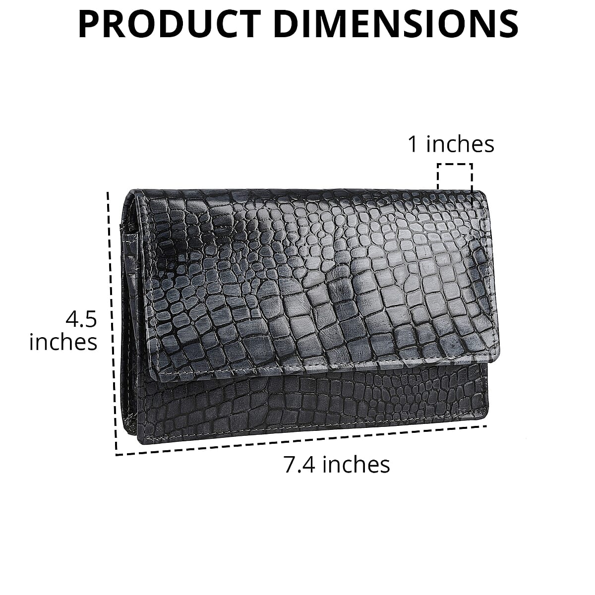Gray Croco Embossed Mobile Case Genuine Leather Crossbody Bag for Women with Detachable Shoulder Strap , Shoulder Purse , Crossbody Handbags , Designer Crossbody , Leather Handbags image number 4