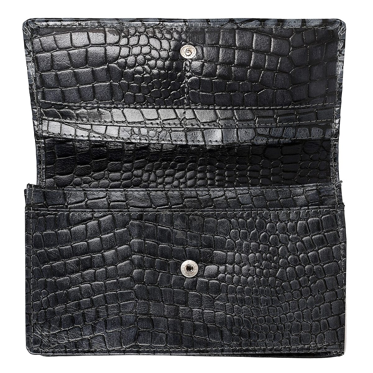 Gray Croco Embossed Mobile Case Genuine Leather Crossbody Bag for Women with Detachable Shoulder Strap , Shoulder Purse , Crossbody Handbags , Designer Crossbody , Leather Handbags image number 5