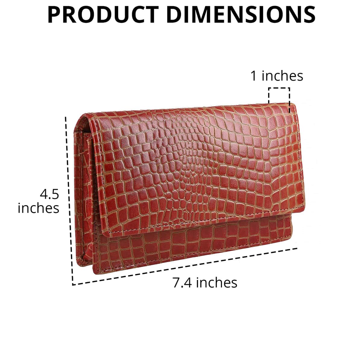 Red Croco Embossed Mobile Case Genuine Leather Crossbody Bag for Women with Detachable Shoulder Strap , Shoulder Purse , Crossbody Handbags , Designer Crossbody , Leather Handbags image number 4