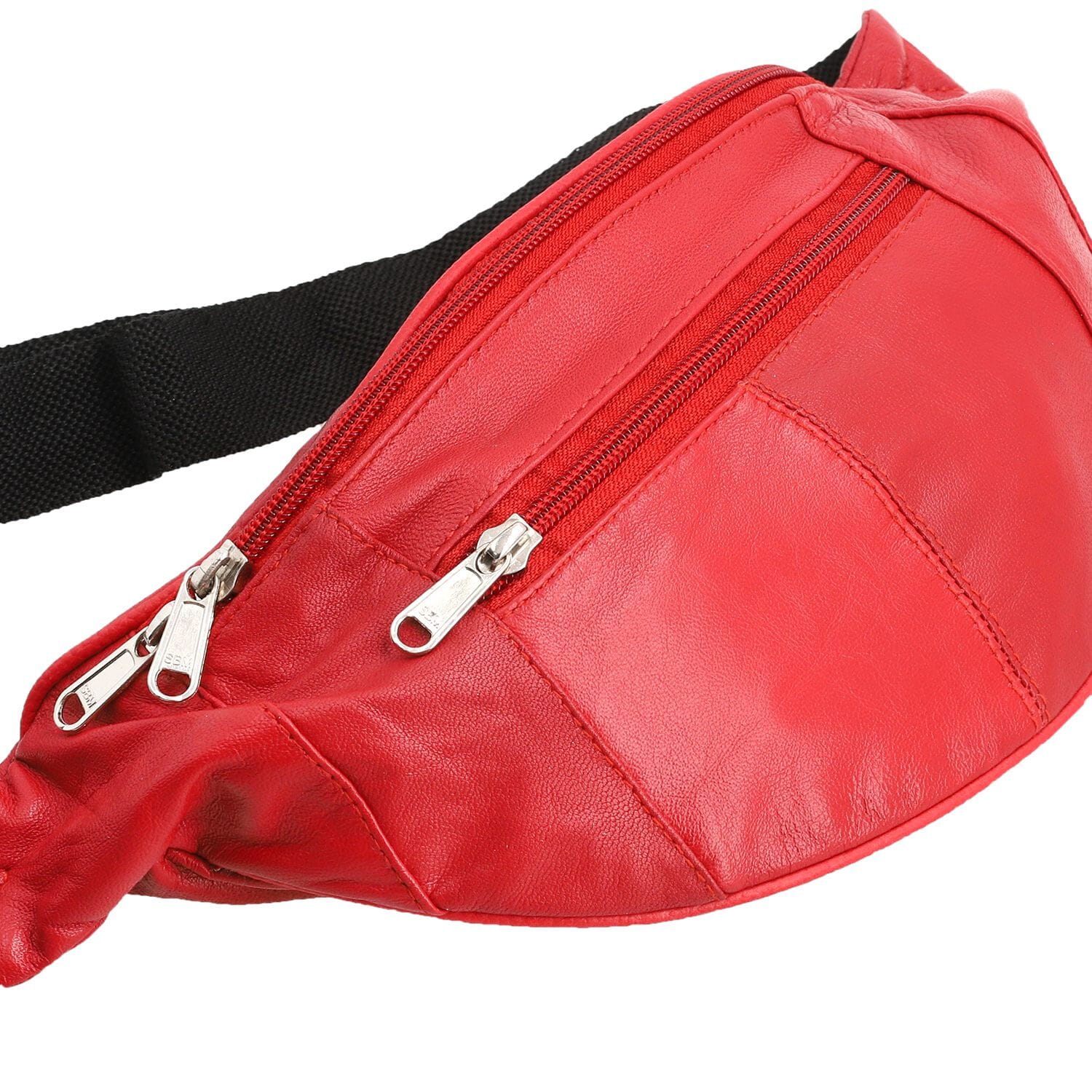 Red leather bum discount bag