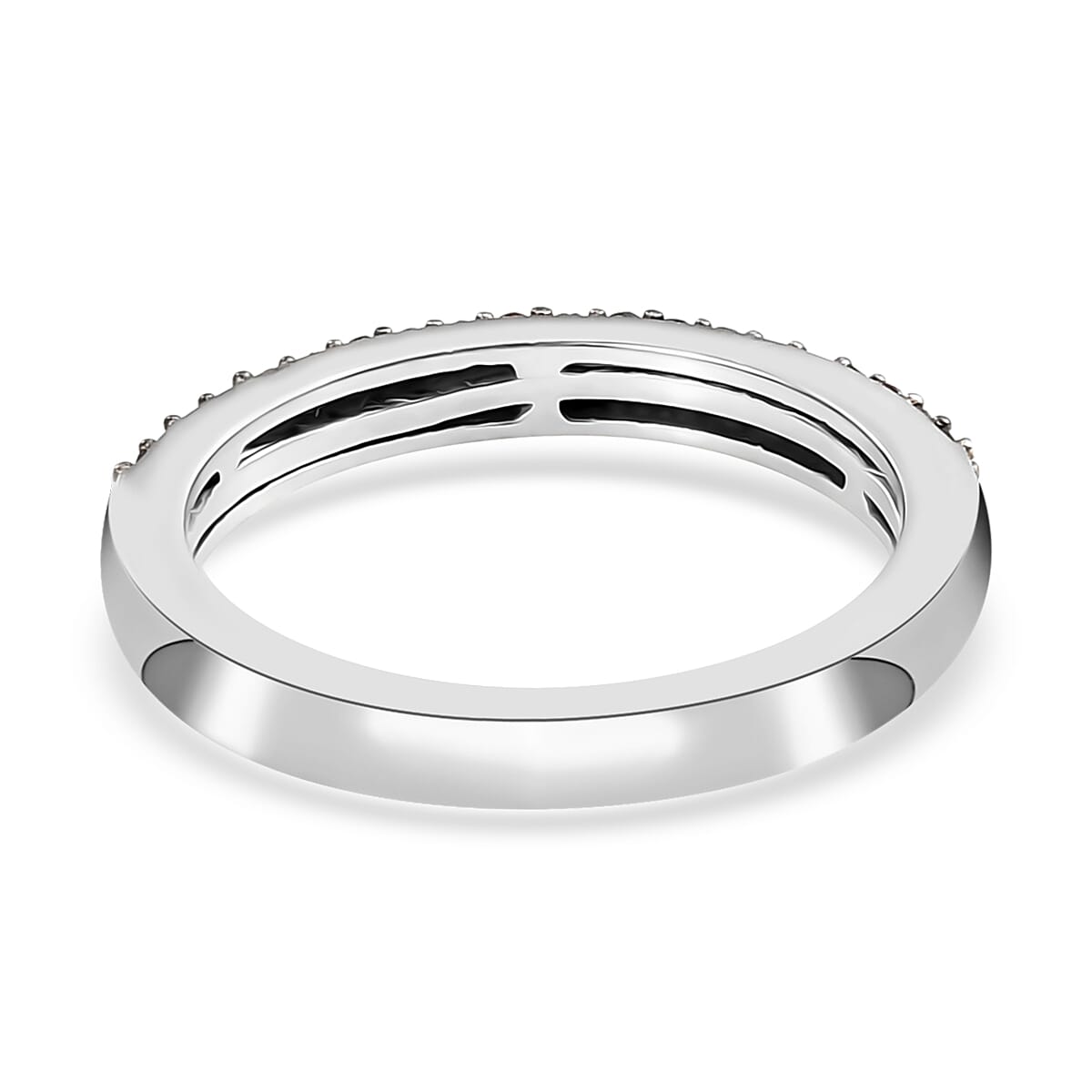 Red Diamond 0.25 ctw Band Ring in Platinum Over Sterling Silver (Size 10)