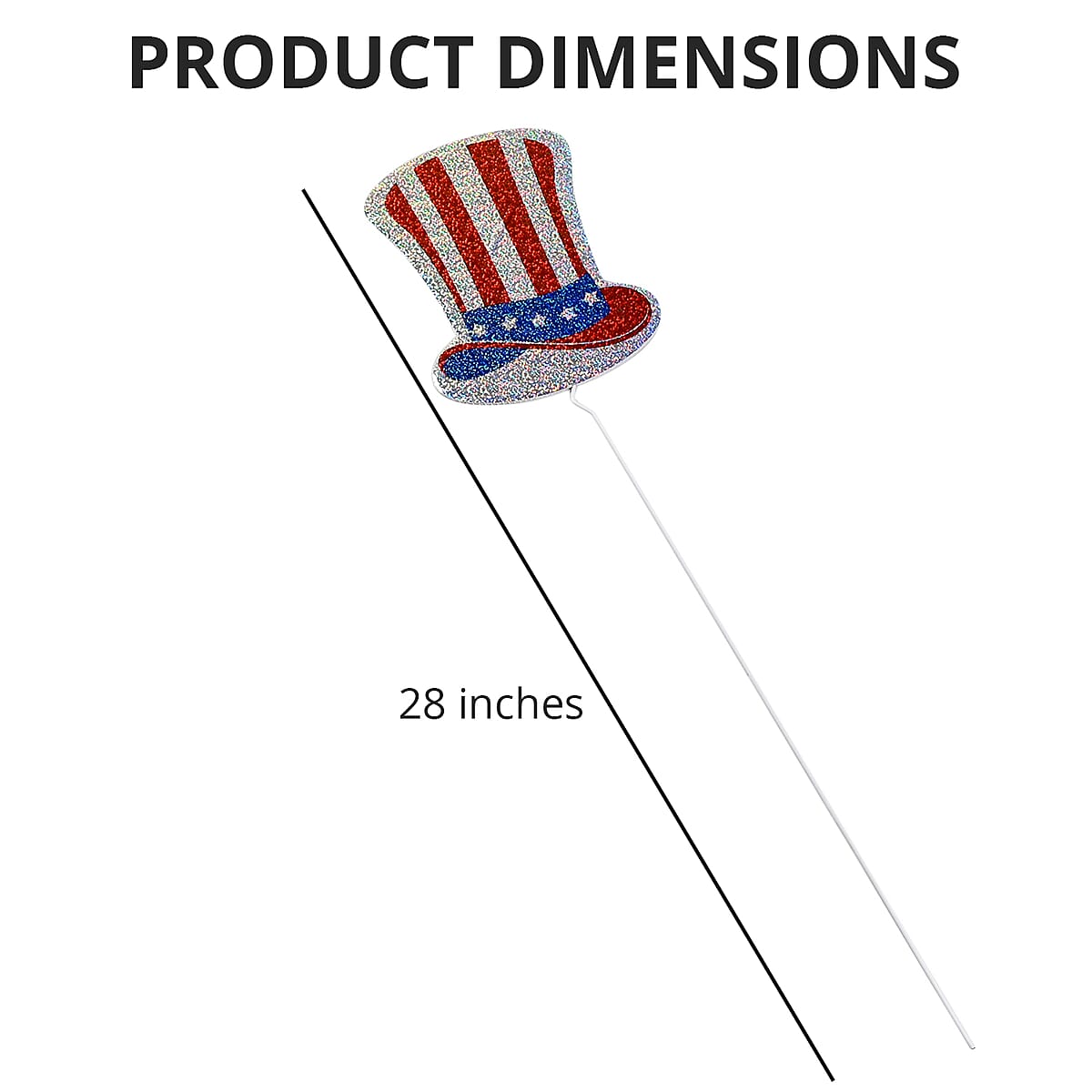 Patriotic Hat Holographic Yard Sign (28 in) image number 3