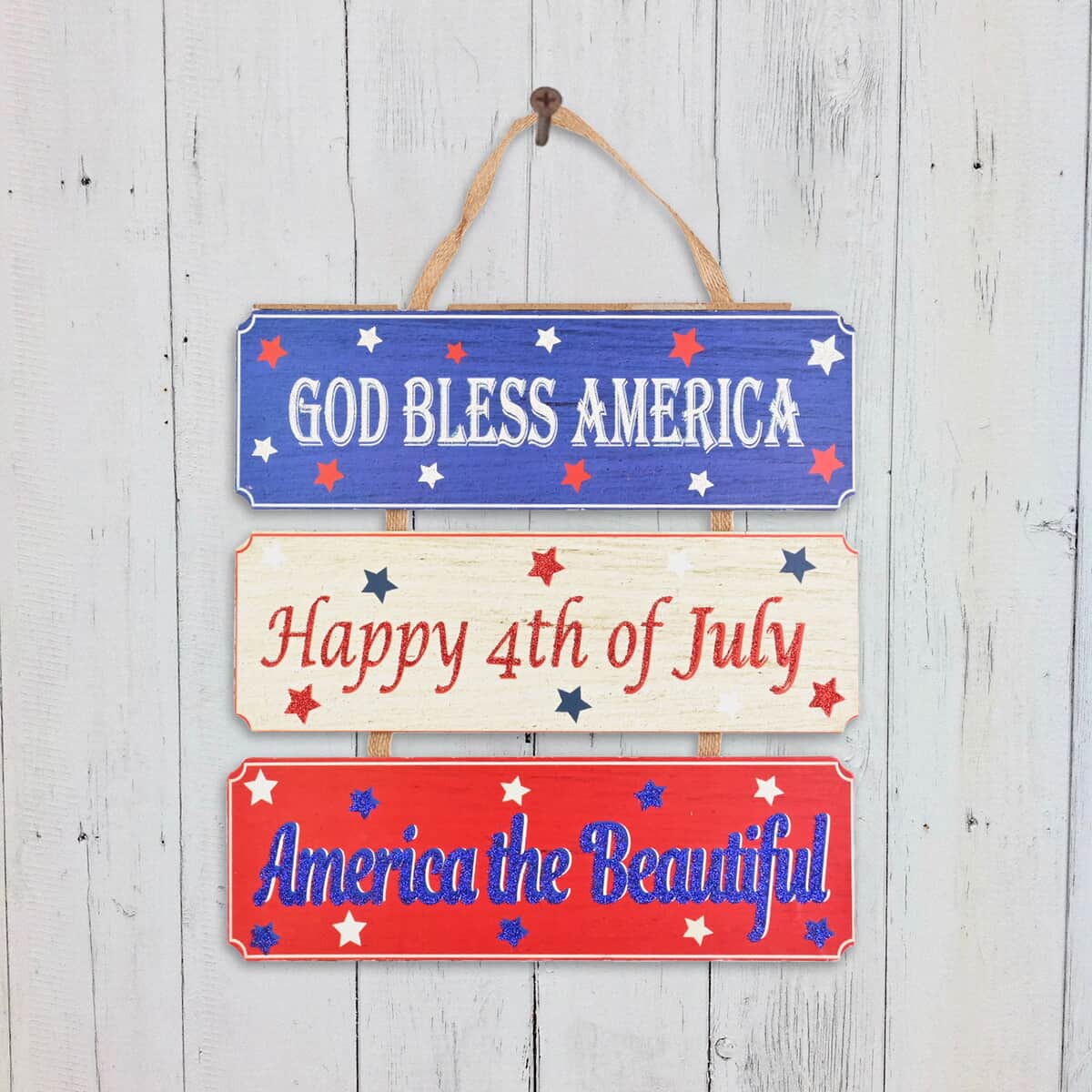 4th Of July God Bless America Patriotic Wall Plaque image number 1