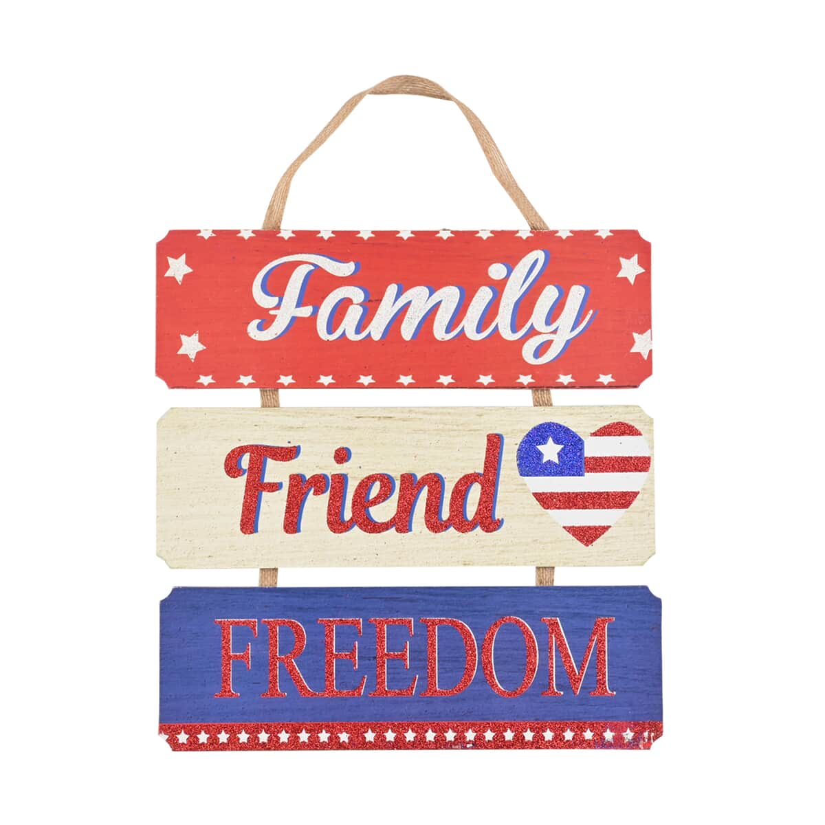 4th of July Family, Friend, Freedom Patriotic Wall Plaque image number 0