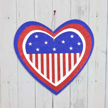 Patriotic Heart Wall Plaque image number 1