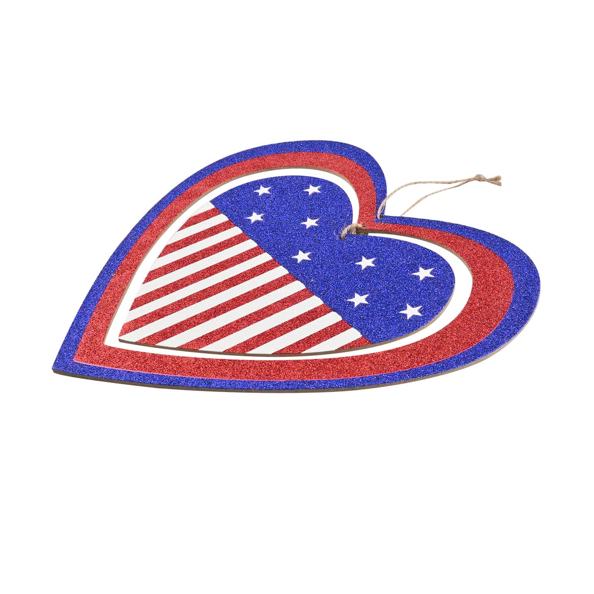 4th of July Patriotic Heart Wall Plaque image number 3