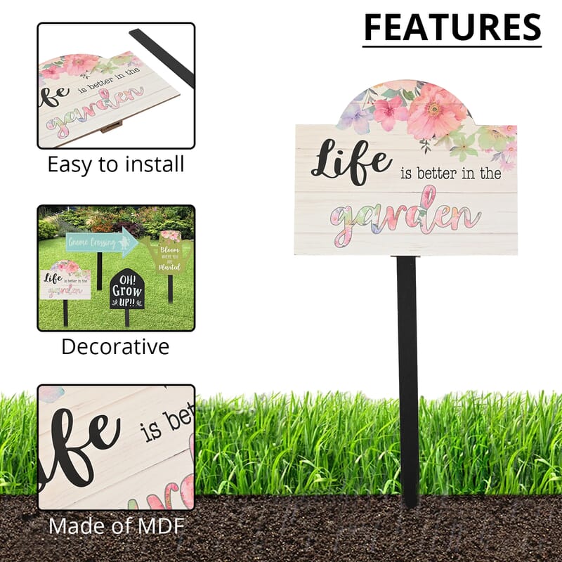 Life is Better in the Garden Planter Stake (14-16in)