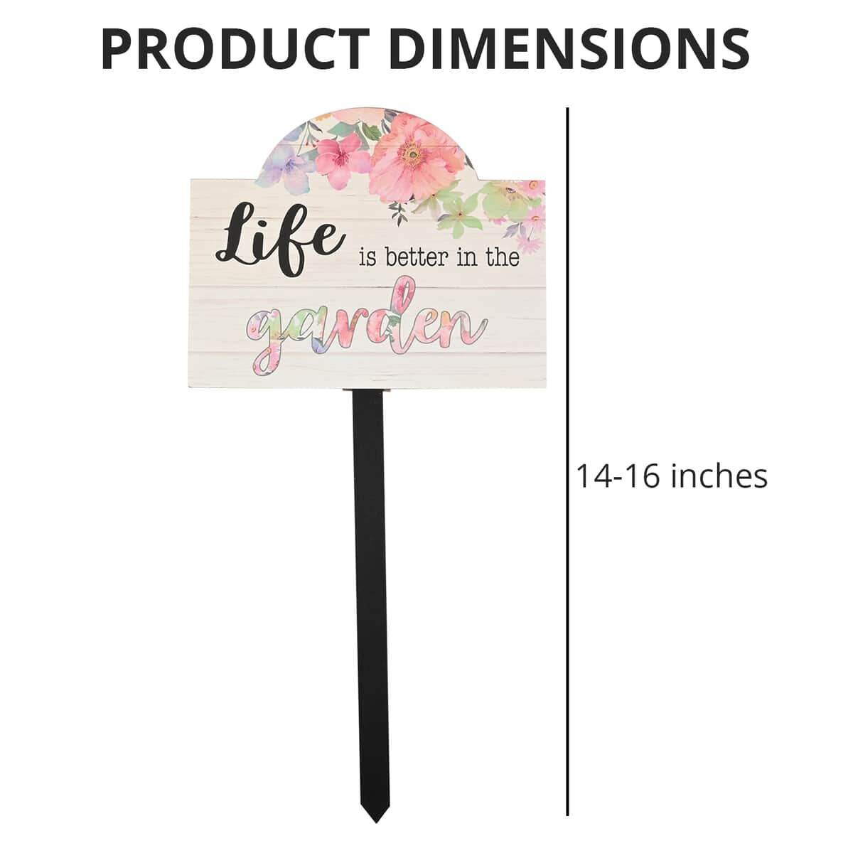 "Life is Better in the Garden" Planter Stake (14-16in) image number 3