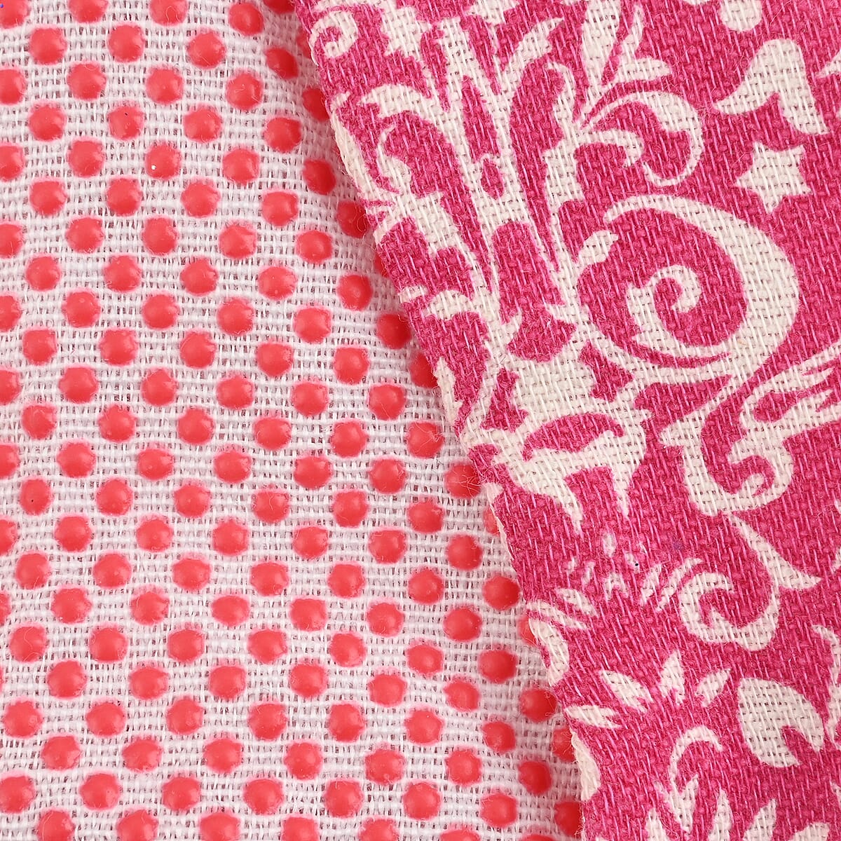 Pink Garden Gloves Ladies Poly with Dot Palm image number 4