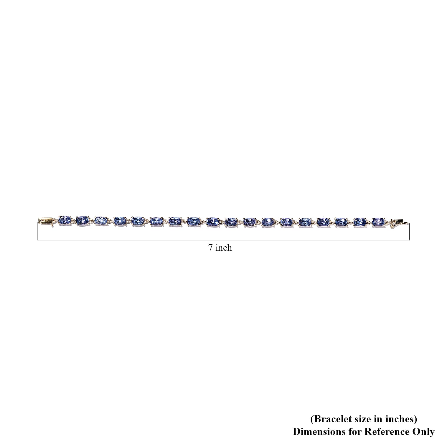 Luxoro 10K Yellow Gold Premium Tanzanite Tennis Bracele (6.50 In) 9.65 ctw