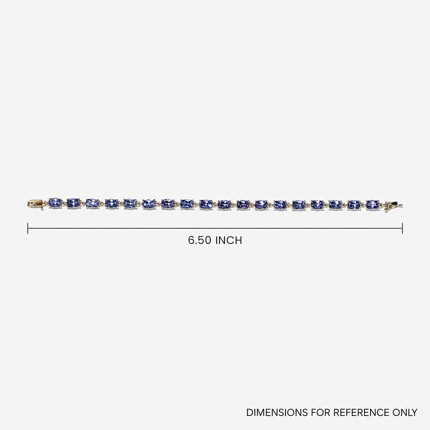 Luxoro 10K Yellow Gold Premium Tanzanite Tennis Bracele (6.50 In) 9.65 ctw