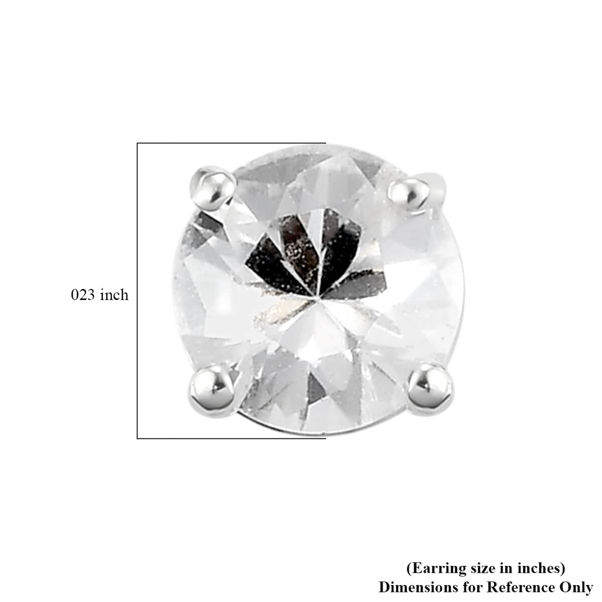 Brazilian Petalite Solitaire Stud Earrings in Sterling Silver 0.85 ctw image number 4
