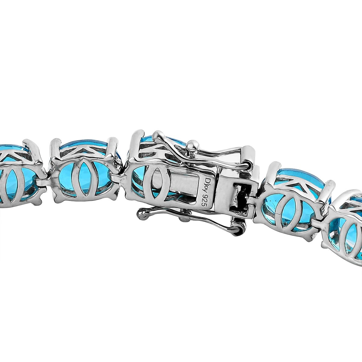 Caribbean Quartz Tennis Bracelet in Platinum Over Sterling Silver (7.25 In) 13.40 Grams 30.75 ctw image number 3