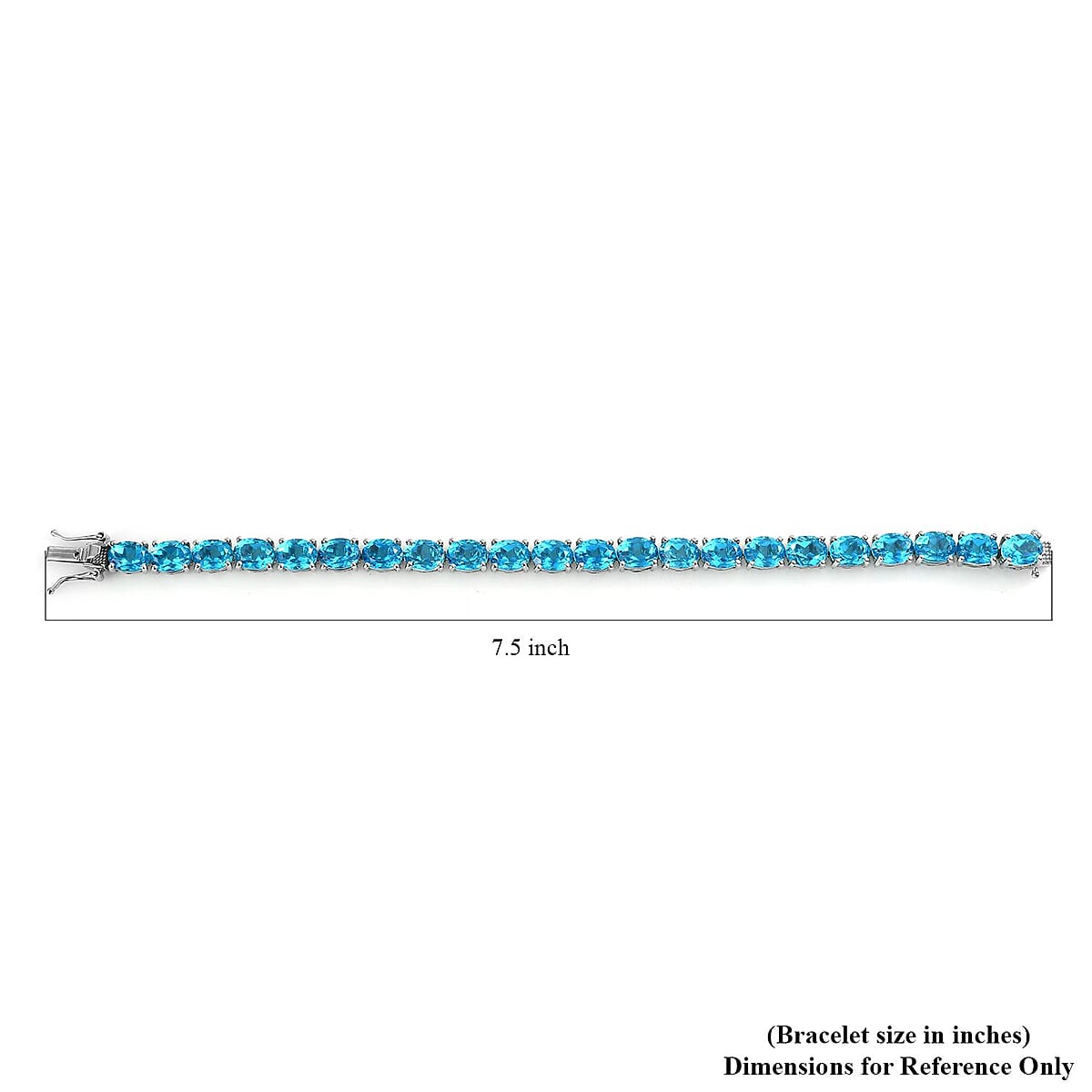 Caribbean Quartz Tennis Bracelet in Platinum Over Sterling Silver (7.25 In) 13.40 Grams 30.75 ctw image number 4