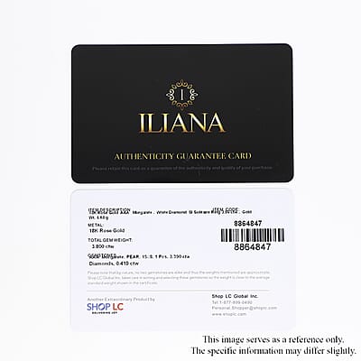Certified and Appraised Iliana 18K Rose Gold AAA Marropino Morganite and G-H SI Diamond Double Halo Ring (Size 10.0) 4.68 Grams 3.80 ctw
