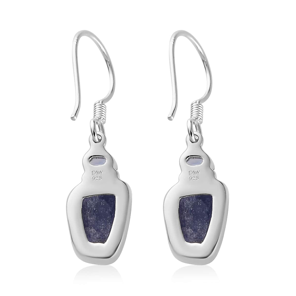 Artisan Crafted Rough Cut Tanzanite Dangle Earrings in Sterling Silver 9.50 ctw image number 3