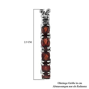 Mozambique Garnet 9.60 ctw Hoop Earrings in Stainless Steel