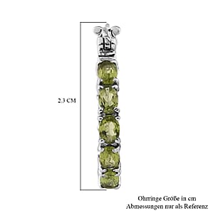 Hebei Peridot 9.00 ctw Hoop Earrings in Stainless Steel
